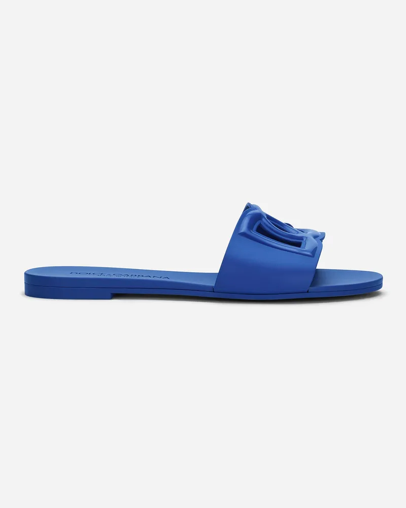 Dolce & Gabbana Badepantolette Aus Gummi - Frau Pantoletten Und Mules Blau Gummi Blau