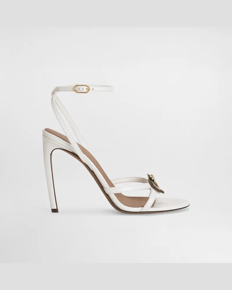 Dolce & Gabbana Devotion Calfskin Sandals - Frau Sandalen Und Wedges Wei Weiss