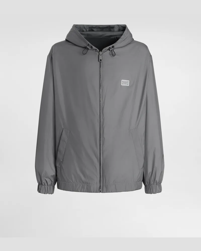 Dolce & Gabbana Sportliche Jacke Mit Kapuze Aus Technischem Gewebe - Mann Mäntel Und Jacken Grau Grau