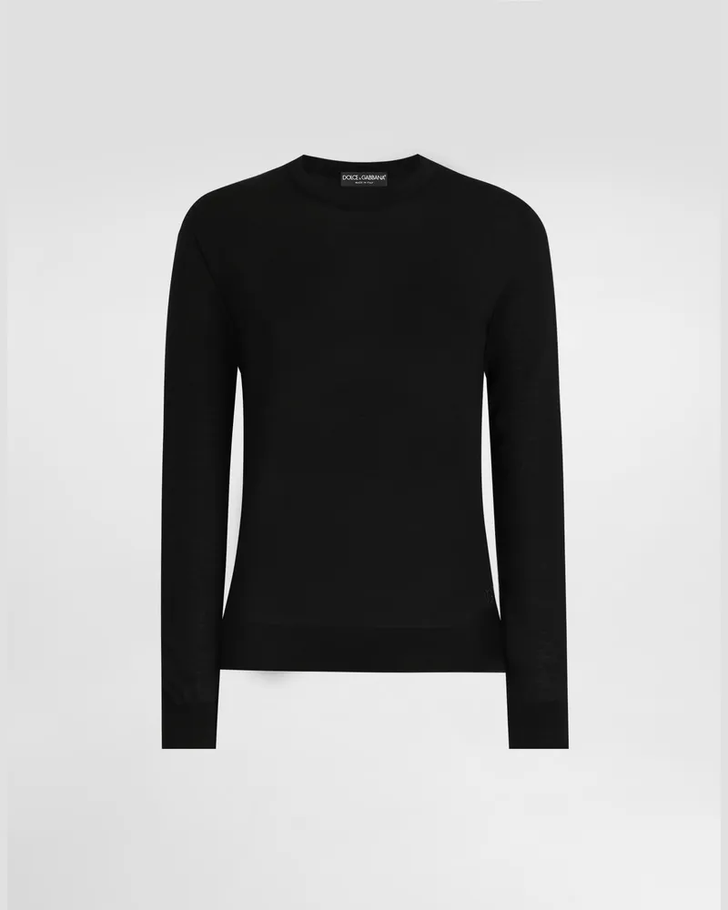 Dolce & Gabbana Pullover Aus Kaschmir - Frau Strickwaren Schwarz Schwarz