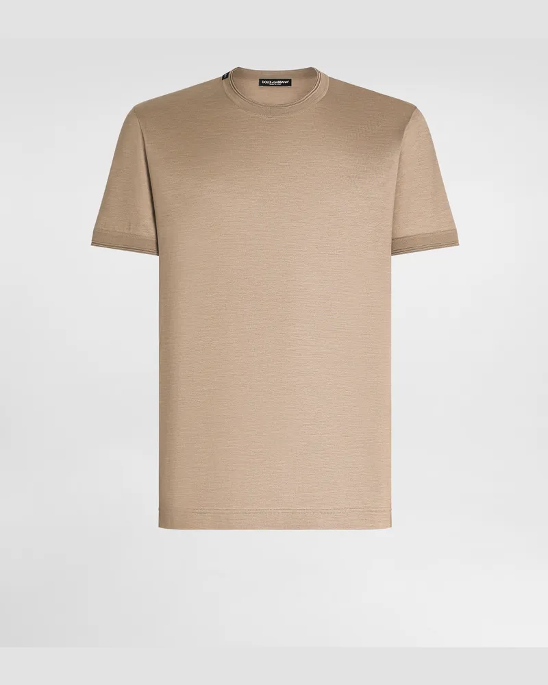 Dolce & Gabbana Short-sleeved Silk T-shirt - Mann T-shirts Und Polos Multicolor Multicolor