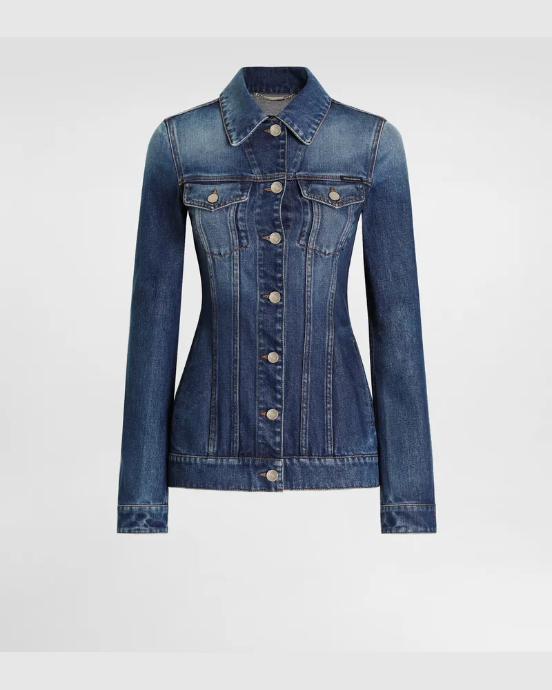 Dolce & Gabbana Denim Single-breasted Jacket - Frau Denim Mehrfarbig Mehrfarbig