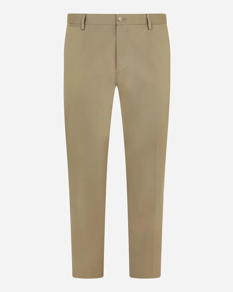 Dolce & Gabbana Hose Aus Wolle Und Seide - Mann Hosen Und Shorts Beige Baumwolle Beige