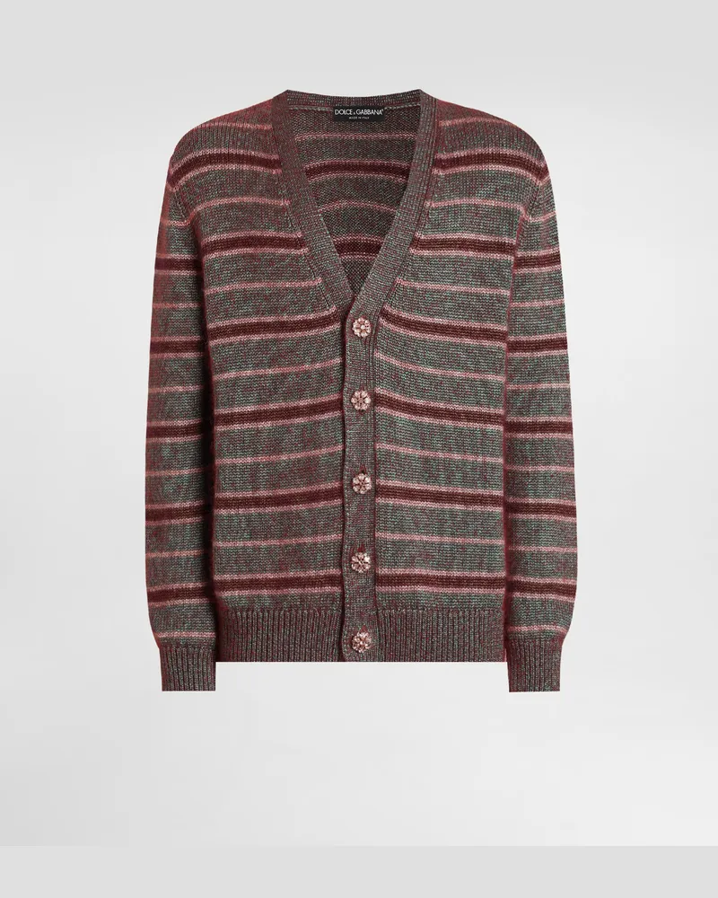 Dolce & Gabbana Silk And Mohair Cardigan - Mann Strickwaren Multicolor Multicolor