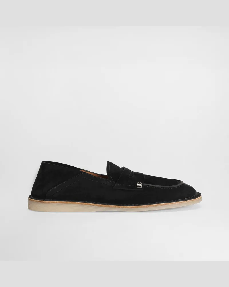 Dolce & Gabbana Reversed Calfskin Slipper - Mann Driver Und Mokassins Schwarz Black