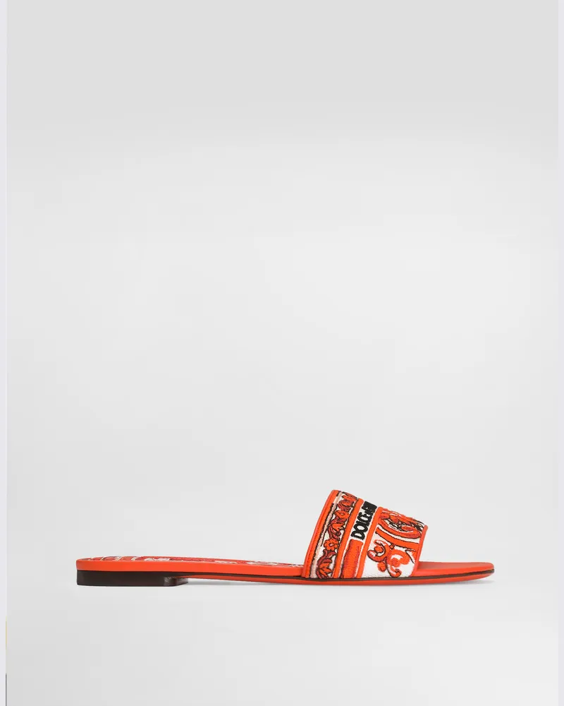 Dolce & Gabbana Ciabatta Flat - Frau Pantoletten Und Mules Mehrfarbig Mehrfarbig