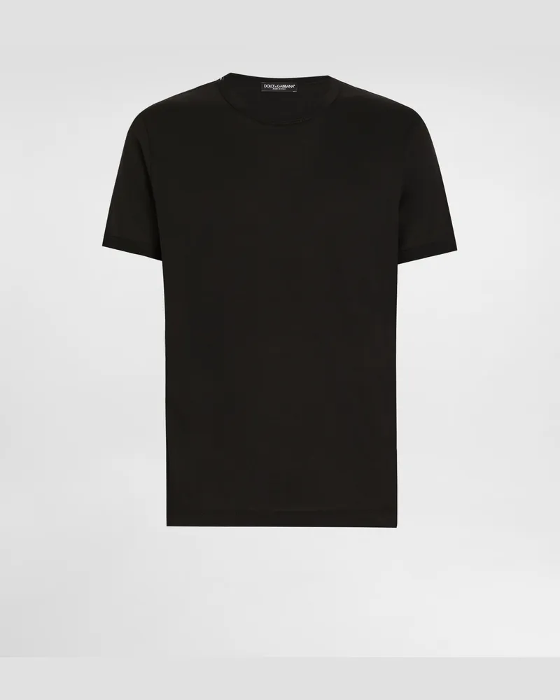 Dolce & Gabbana T-shirt Aus Baumwolle - Mann T-shirts Und Polos Schwarz Baumwolle Schwarz