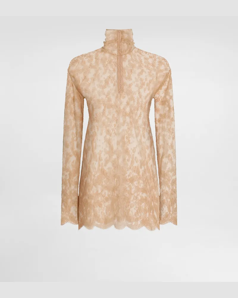 Dolce & Gabbana Chantilly Lace Blouse - Frau Collection Multicolor Multicolor