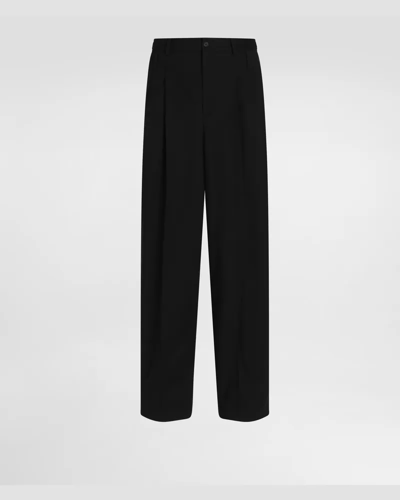 Dolce & Gabbana Hose Aus Wollgabardine - Mann Hosen Und Shorts Schwarz Schwarz