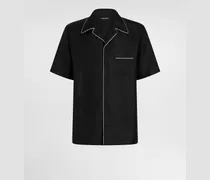 Hawaii-hemd Aus Seidentwill - Mann Collection Schwarz