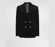 Jacke Portofino Aus Samt Mit Doppelreiher-design - Mann Anzüge Und Blazer Blau