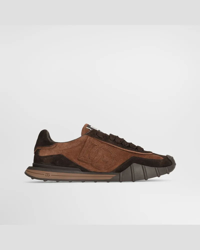 Dolce & Gabbana Sneaker Dg Athletic Aus Spaltleder - Mann Sneakers Braun Braun