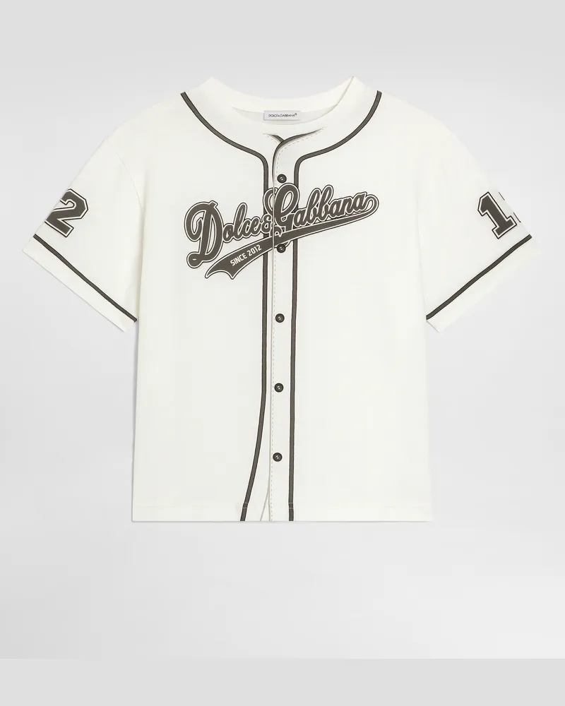 Dolce & Gabbana T-shirt Aus Jersey Mit Logo - Mann Collection Mehrfarbig Mehrfarbig