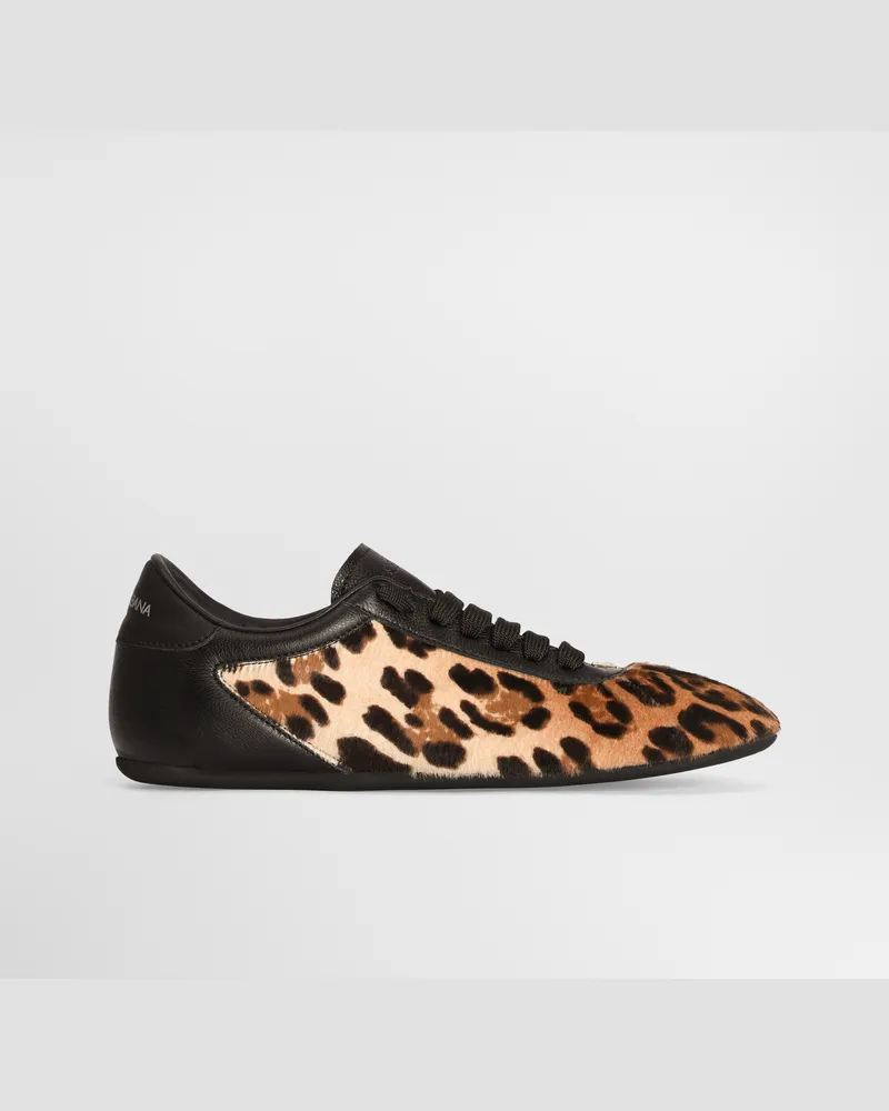 Dolce & Gabbana Sneaker Ballet Aus Ponyfell In Leo-optik - Frau Sneakers Drucken Drucken