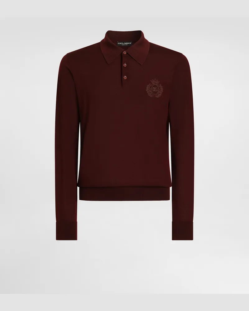 Dolce & Gabbana Knit Polo Shirt With Embroidery - Mann Strickwaren 
