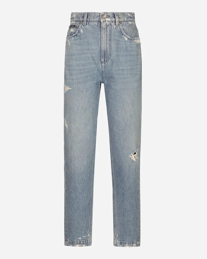 Dolce & Gabbana Jeans Amber Aus Baumwolldenim - Frau Denim Mehrfarbig Baumwolle Mehrfarbig