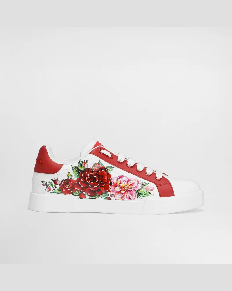 Dolce & Gabbana Calfskin Portofino Sneakers - Frau Sneakers Print Print