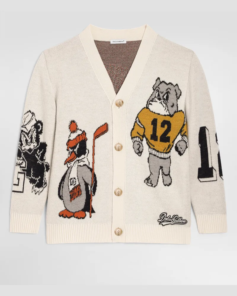 Dolce & Gabbana Cardigan Aus Jacquard-piqué - Mann Collection Mehrfarbig Mehrfarbig