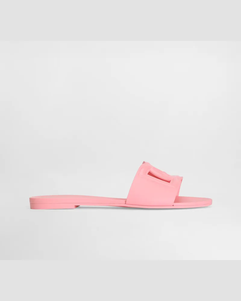 Dolce & Gabbana Badeslides Aus Gummi - Frau Pantoletten Und Mules Rosa Gummi Rosa