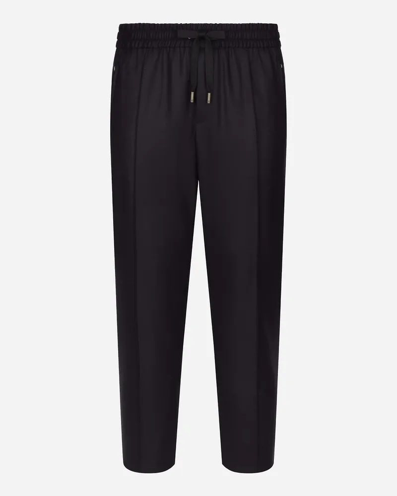 Dolce & Gabbana Wool Jogging Pants - Mann Hosen Und Shorts Blau Blue