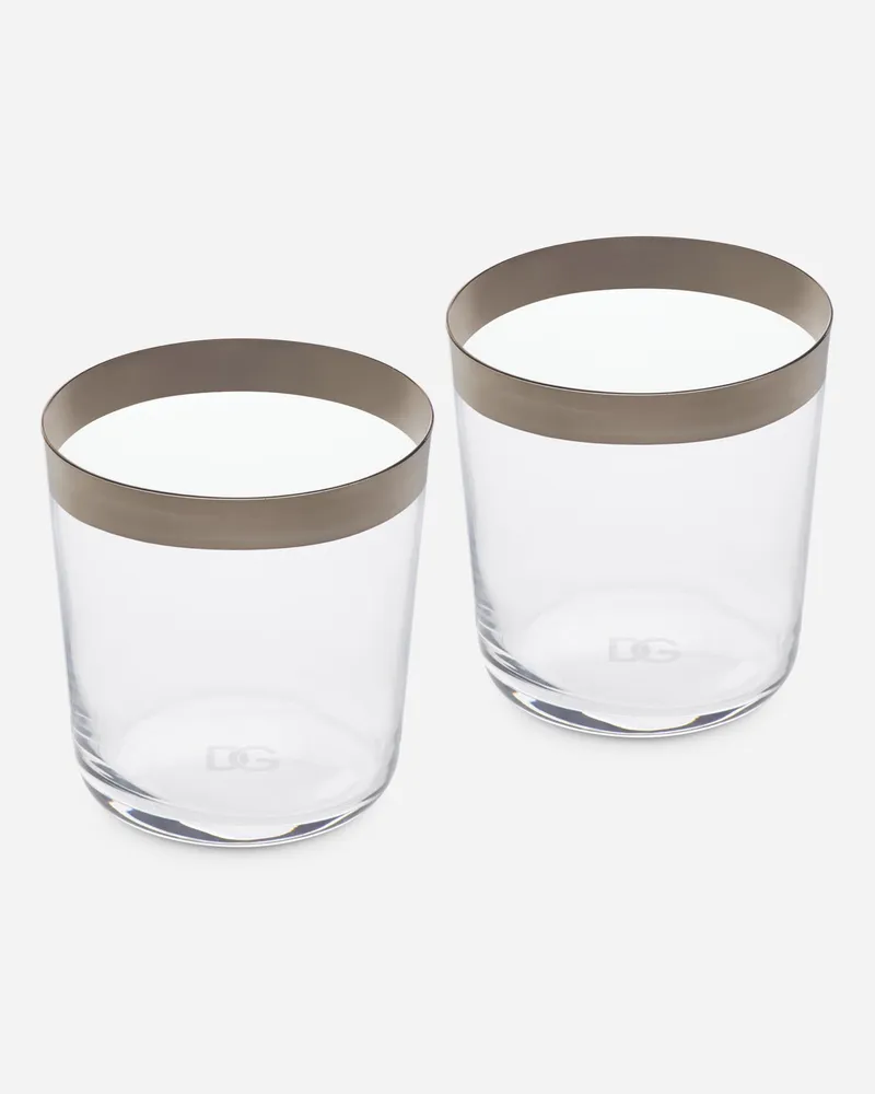 Dolce & Gabbana Set 2 Bicch Acqua - Wassergläser Mehrfarbig Mehrfarbig