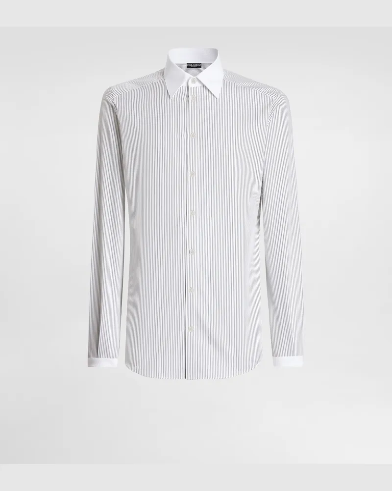 Dolce & Gabbana Hemd Martini Aus Gestreiftem Popeline - Mann Hemden #n/d Mehrfarbig