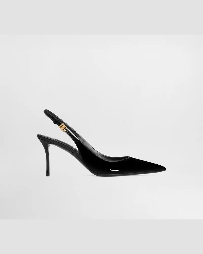 Dolce & Gabbana Slingback - Frau Pumps Und Slingbacks Schwarz Leder Schwarz