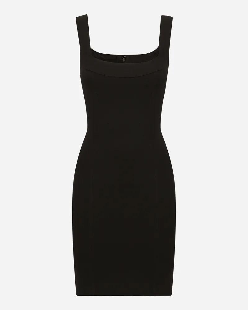 Dolce & Gabbana Kurzes Schlauchkleid Aus Jersey - Frau Kleider Schwarz Viskose Schwarz