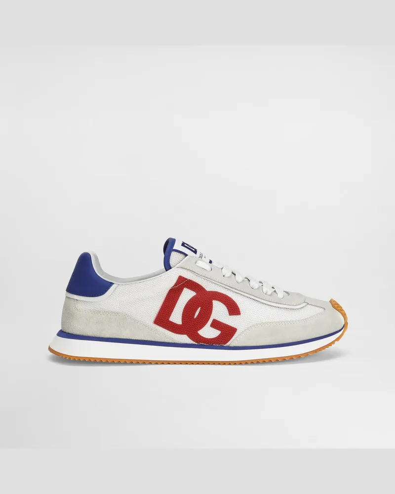 Dolce & Gabbana Sneaker Dg Cushion Aus Materialmix - Mann Sneakers Rot Mehrfarbig