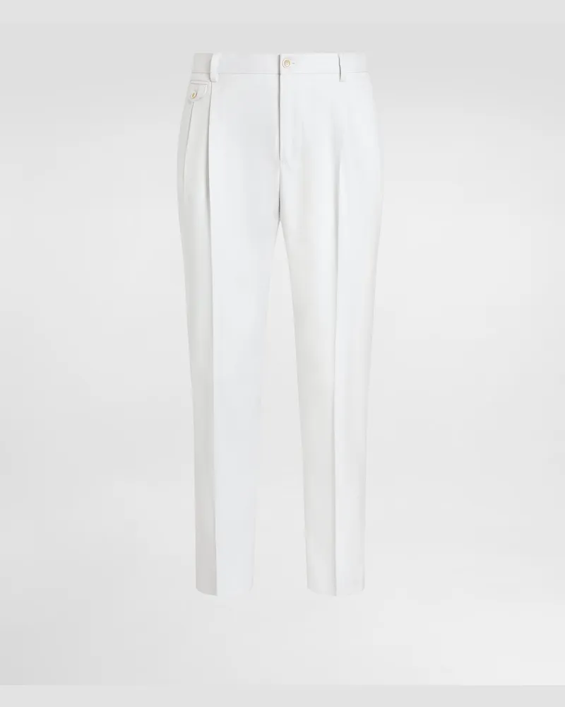 Dolce & Gabbana Hose Aus Viskose - Mann Hosen Und Shorts Wei White