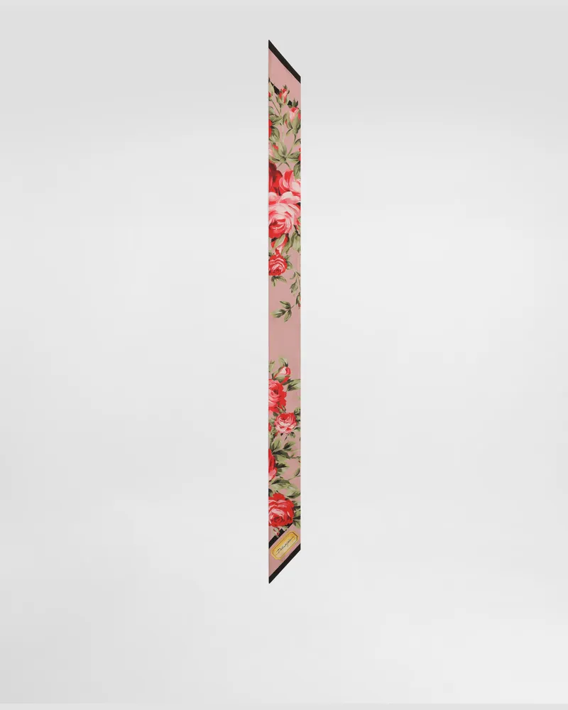 Dolce & Gabbana Rose Bouquet-print Silk Twill Bandeau 6x100 - Frau Collection Mehrfarbig Mehrfarbig