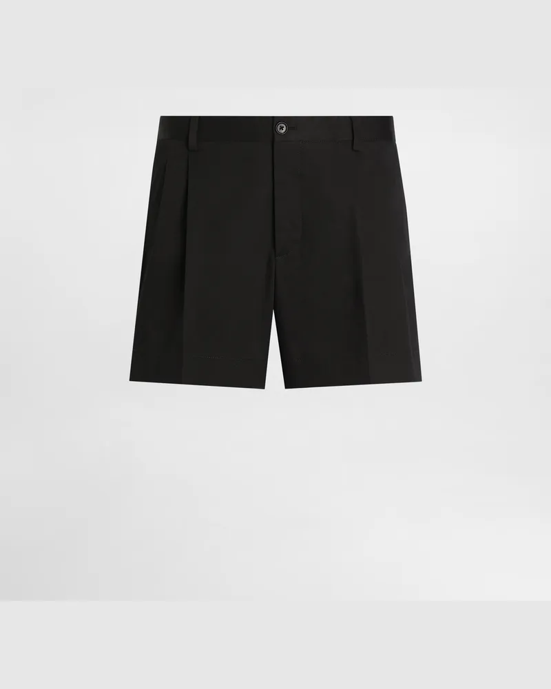 Dolce & Gabbana Cotton Gabardine Shorts - Mann Hosen Und Shorts Schwarz Black