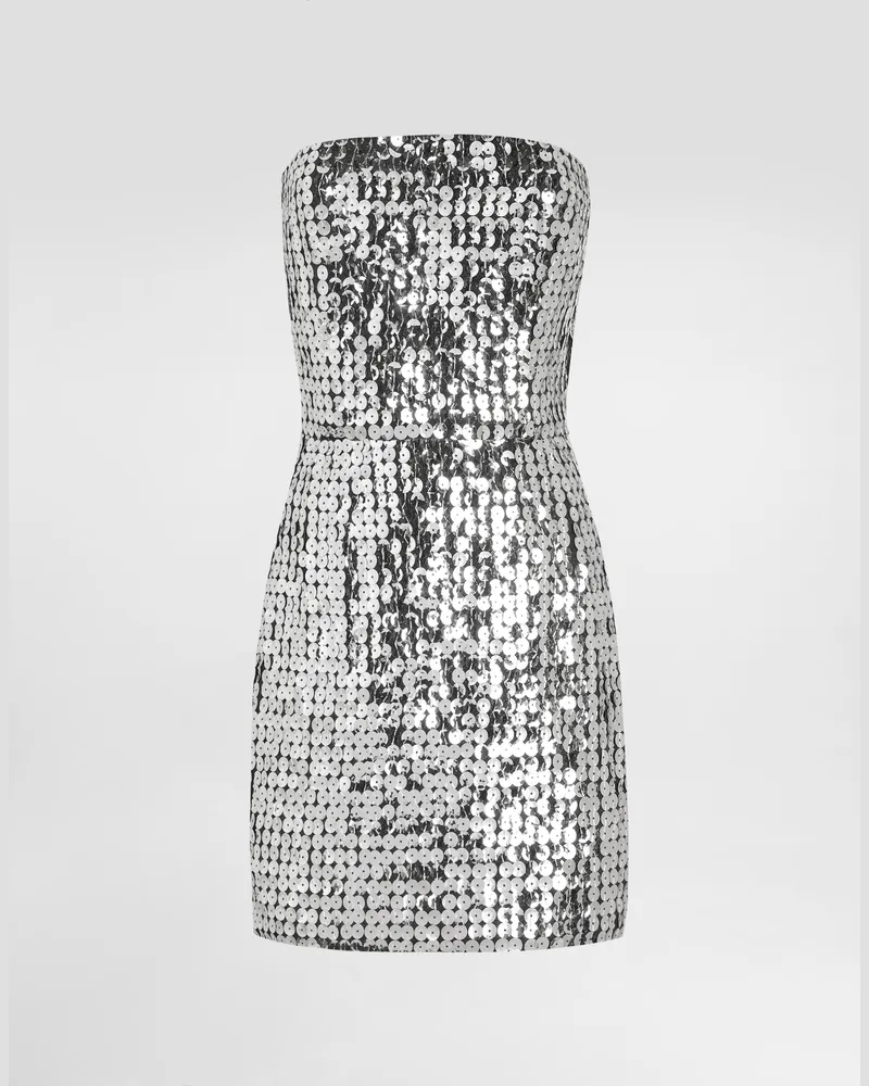 Dolce & Gabbana Sequin Dress - Frau Collection Silber Silver