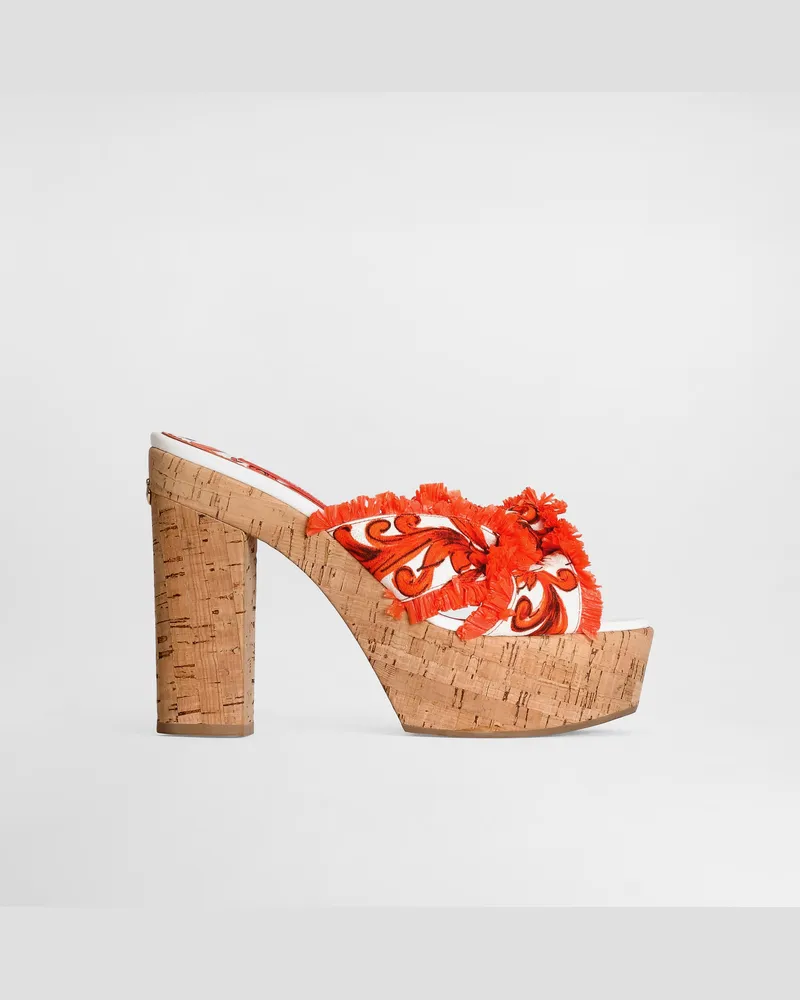 Dolce & Gabbana Sandalo Zoccolo - Frau Sandalen Und Wedges Multicolor Multicolor