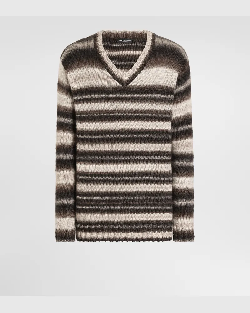 Dolce & Gabbana Pullover Aus Wollmischung - Mann Strickwaren Beige Beige