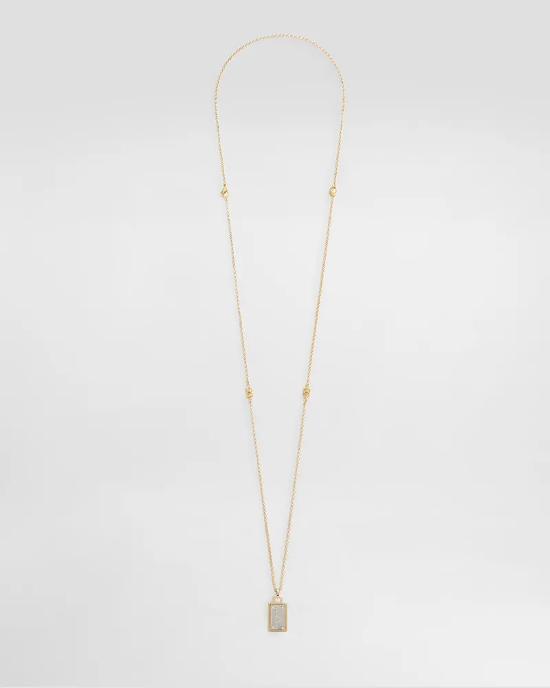 Dolce & Gabbana Halskette Mit Plakette - Mann Bijoux Gold Metall Gold