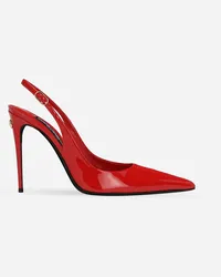 Dolce & Gabbana Slingback aus Lackleder Rot