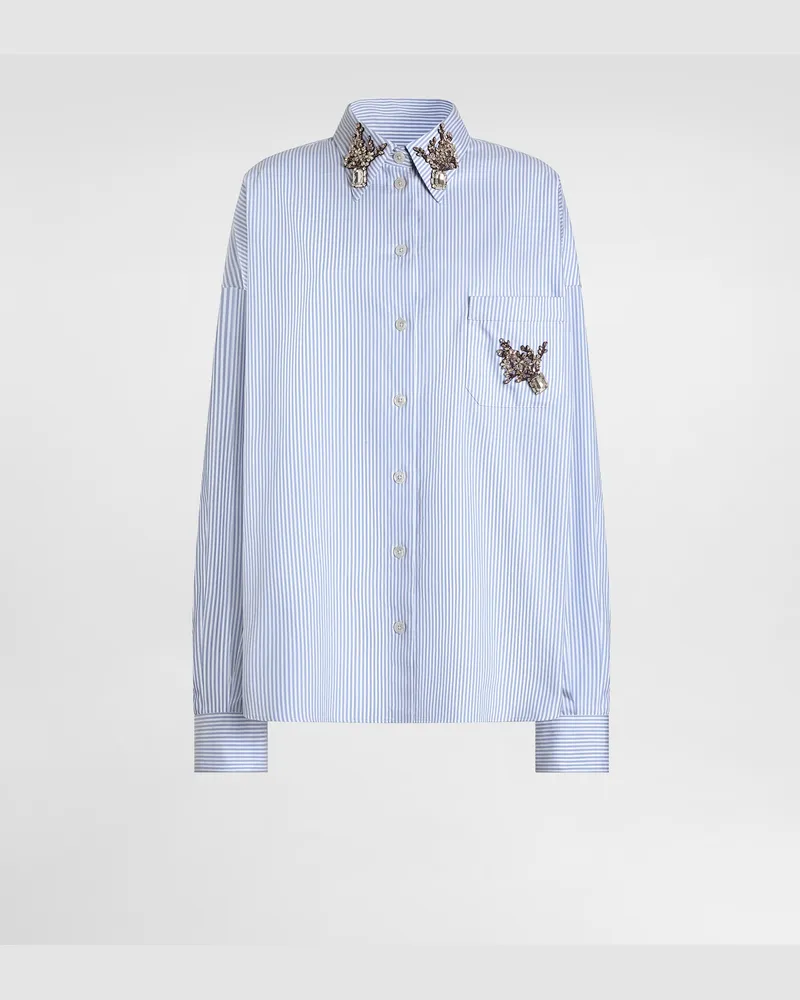 Dolce & Gabbana Striped Poplin Shirt - Frau Blusen Und Tops #n/d Multicolor