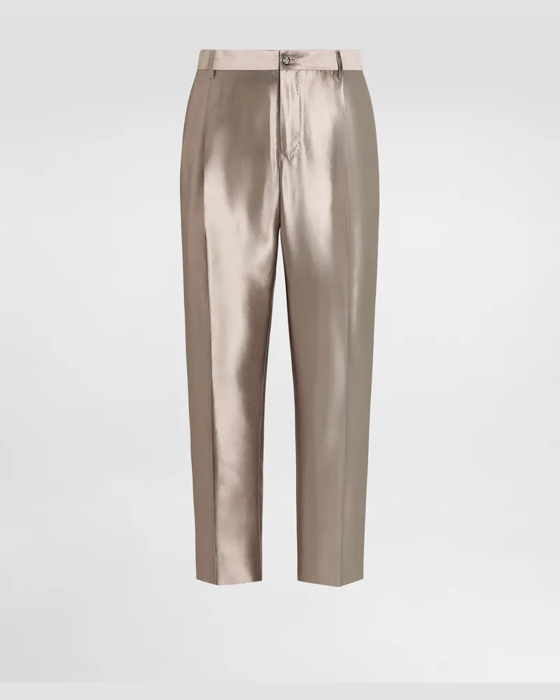 Dolce & Gabbana Hose Aus Shantungseide - Mann Hosen Und Shorts Beige Seide Beige