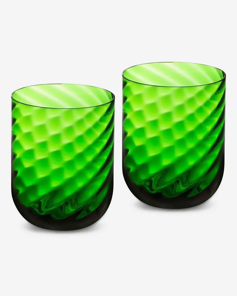 Dolce & Gabbana Set 2 Hand-blown Murano Water Glasses - Wassergläser Mehrfarbig Mehrfarbig