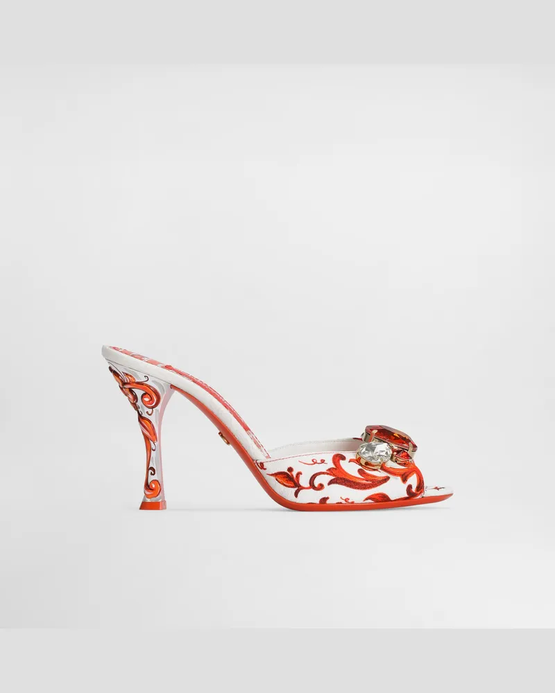 Dolce & Gabbana Sandalo - Frau Pantoletten Und Mules Mehrfarbig Baumwolle Mehrfarbig