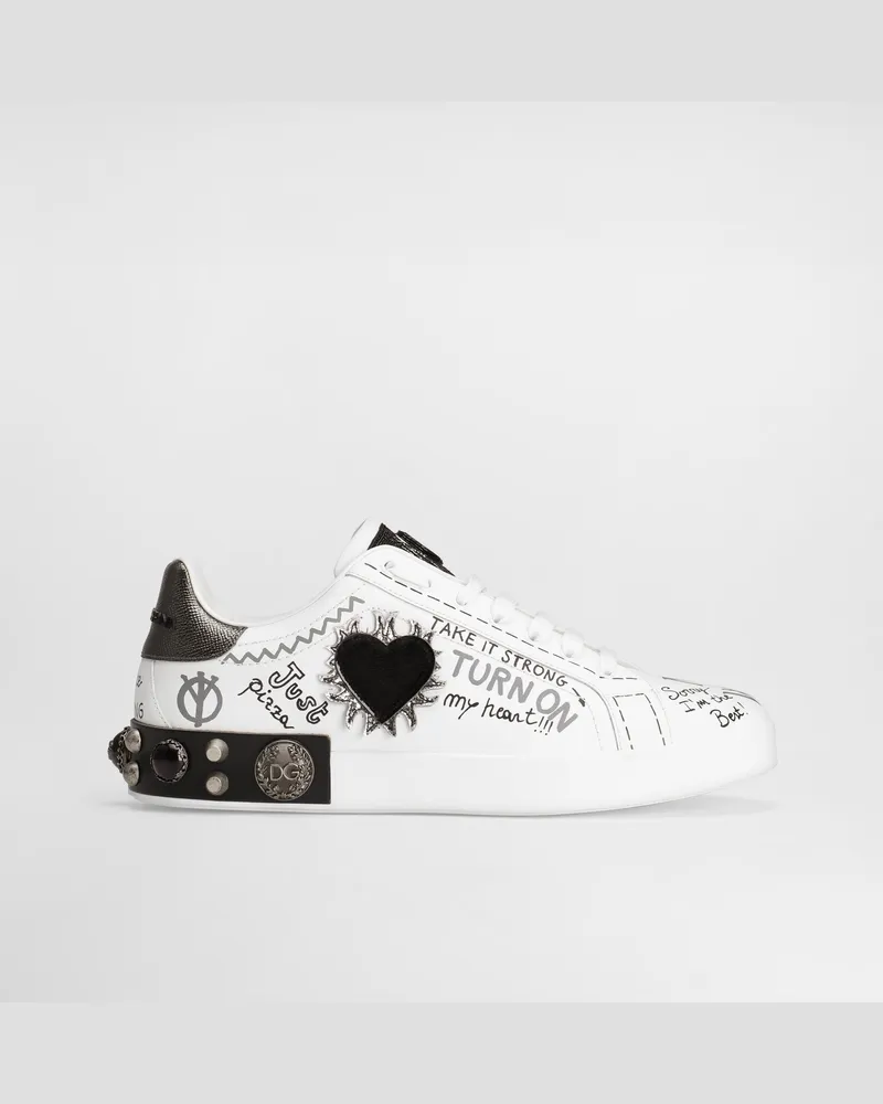 Dolce & Gabbana Portofino Calfskin Sneakers - Mann Sneakers Multicolor Multicolor