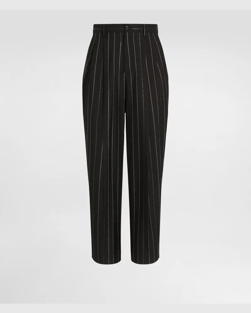Dolce & Gabbana Hose Aus Schurwolle In Nadelstreifen-optik - Mann Hosen Und Shorts #n/d 
