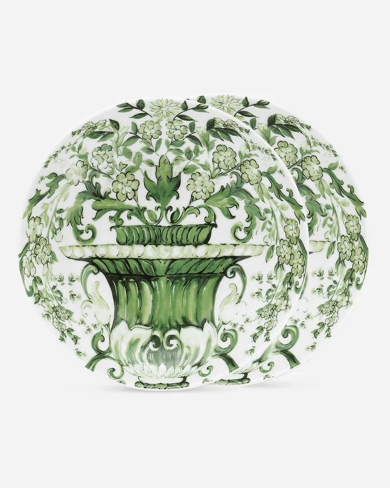 Dolce & Gabbana 2er-set Tiefe Teller Aus Porzellan - Suppenteller Mehrfarbig Mehrfarbig