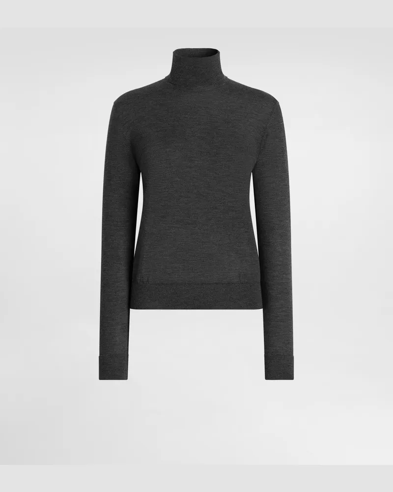 Dolce & Gabbana Rollkragenpullover Aus Kaschmir - Frau Collection Grau Grey