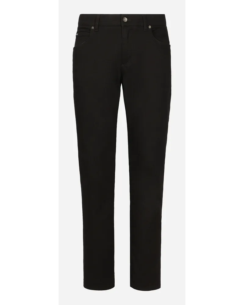 Dolce & Gabbana Jeans Regular Stretch schwarz gewaschen Mehrfarbig