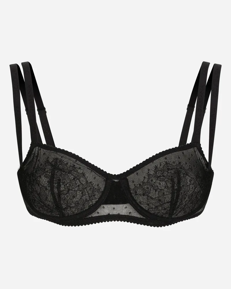 Dolce & Gabbana Balconette-bh Aus Spitze - Frau Unterwäsche Schwarz Black