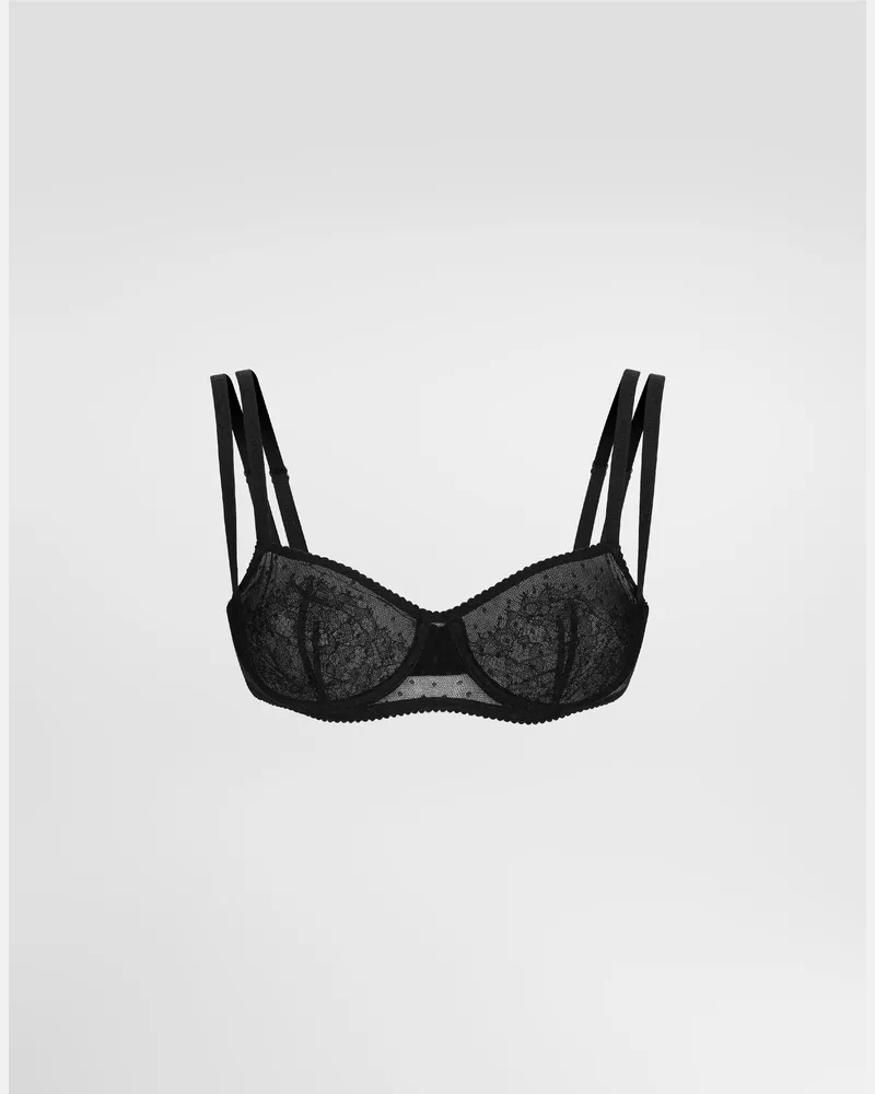 Dolce & Gabbana Balconette-bh Aus Spitze - Frau Unterwäsche Schwarz Black