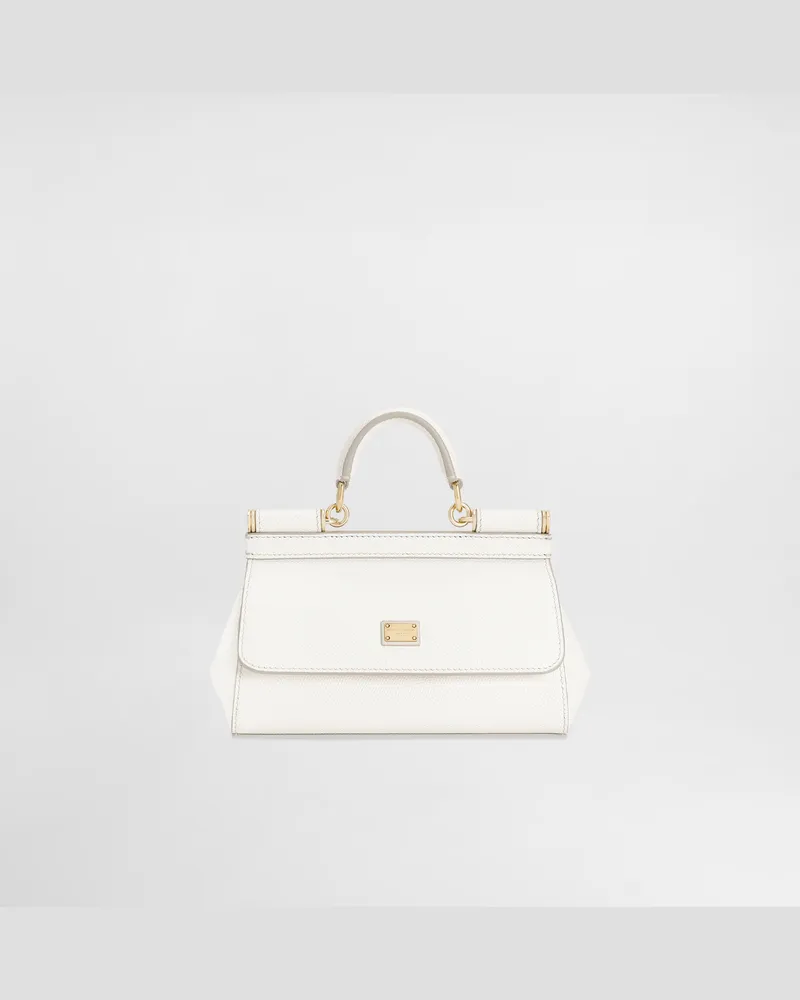 Dolce & Gabbana Henkeltasche Sicily Klein - Frau Collection Wei Weiss