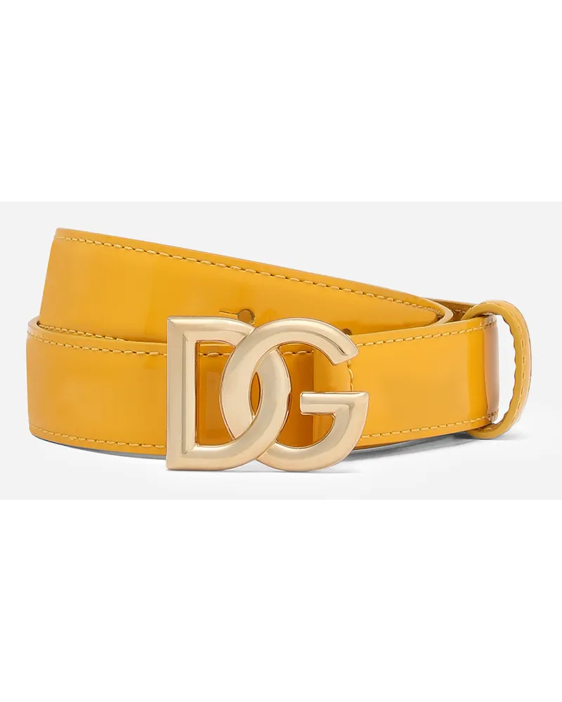 Dolce & Gabbana Gürtel mit DG Logo Gelb